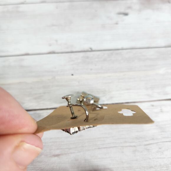 Vintage Old Hollywood Vibe Clip On Earrings - Two Pair - Picture 3 of 4